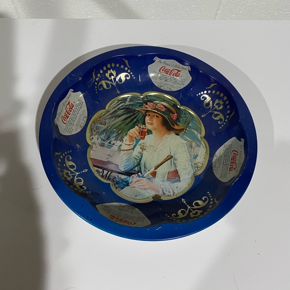 Coca Cola tin shallow bowl